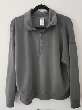 Men's Olive Half-Zip Pullover Sweater